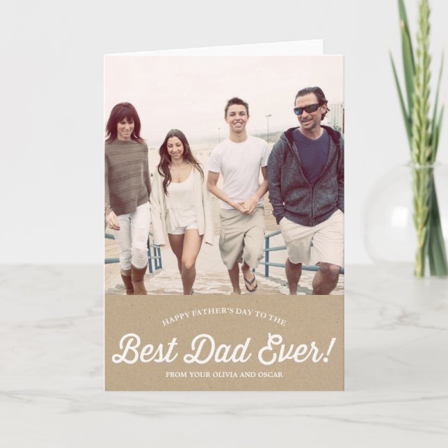 meilleur script papa | Carte de Fête des pères pap (Devant)