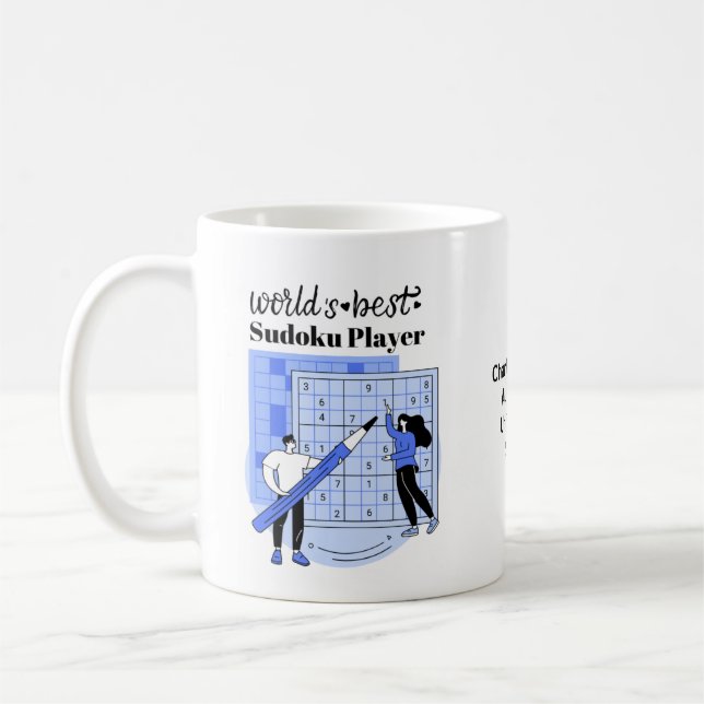 Meilleur Sudoku Joueur du monde Mug personnalisé (Gauche)