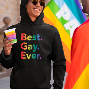 Meilleur Sweat à Capuche Drapeau Arc-en-Ciel LGBT 
