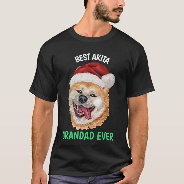 Meilleur T-shirt Akita Grandad (Devant)