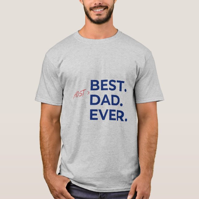Meilleur T-Shirt de papa d'hôte (gris) (Devant)