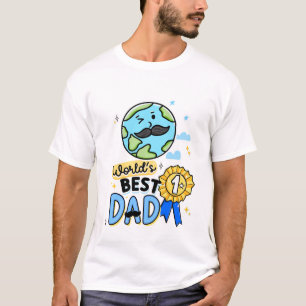 Meilleur T-shirt papa #1 Papa Fête des pères Cadea