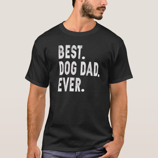 Meilleur T-shirt papa chien (Devant)