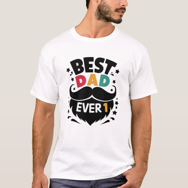 Meilleur T-shirt Papa Ever - Cadeau de Fête des pè (Devant)