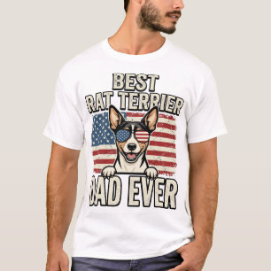 Meilleur T-shirt pour chien patriote Papa Rat Terr
