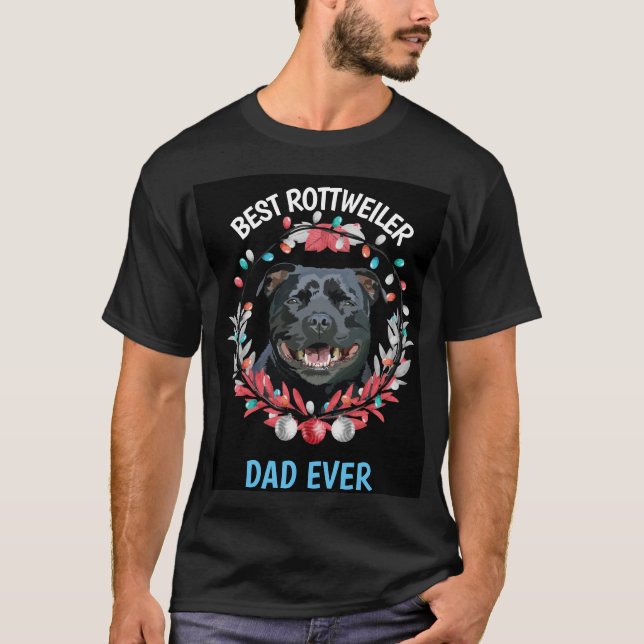 Meilleur T-shirt Rottweiler Papa (Devant)
