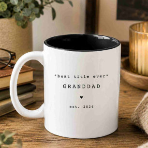 Meilleur Titre Jamais Grand-père Mug Personnalisé