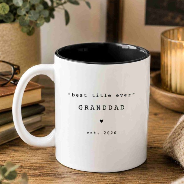 Meilleur Titre Jamais Grand-père Mug Personnalisé (Créateur téléchargé)