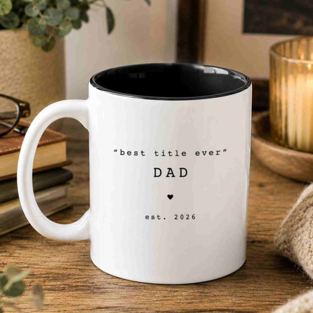 Meilleur titre jamais Papa Mug personnalisé (Créateur téléchargé)