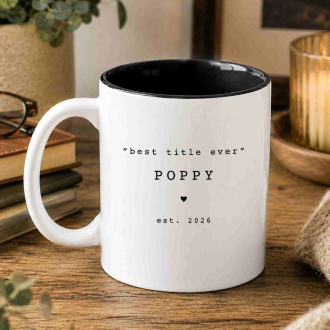 Meilleur titre jamais Poppy Mug personnalisé (Créateur téléchargé)