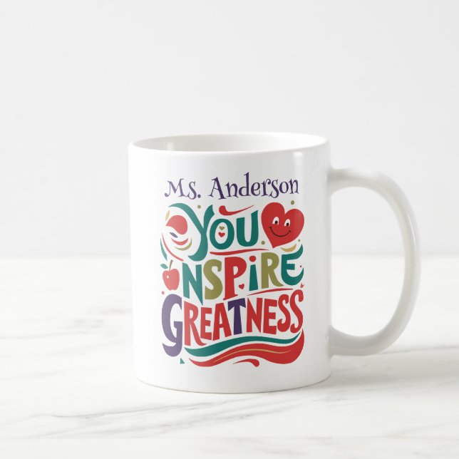 Meilleure appréciation de l'enseignant Mug cadeau (Droite)