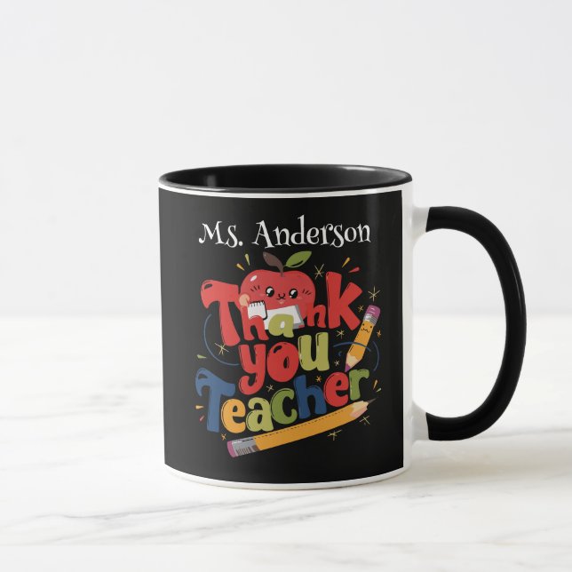 Meilleure appréciation de l'enseignant Mug cadeau (Droite)