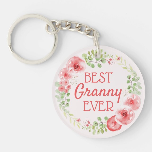 Meilleure aquarelle Granny Ever Fleur Wreath (Devant)