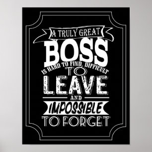 meilleure Boss jamais boss Poster imprimé
