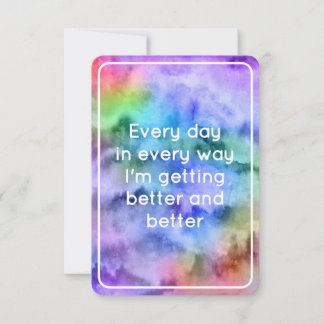 Meilleure Carte d'Affirmation à l'Aquarelle Arc-en