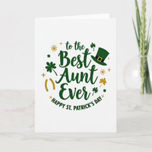 Meilleure carte de la Saint-Patrick pour tante
