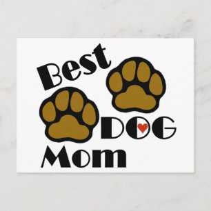 Meilleure carte de maman de chien et carte postale
