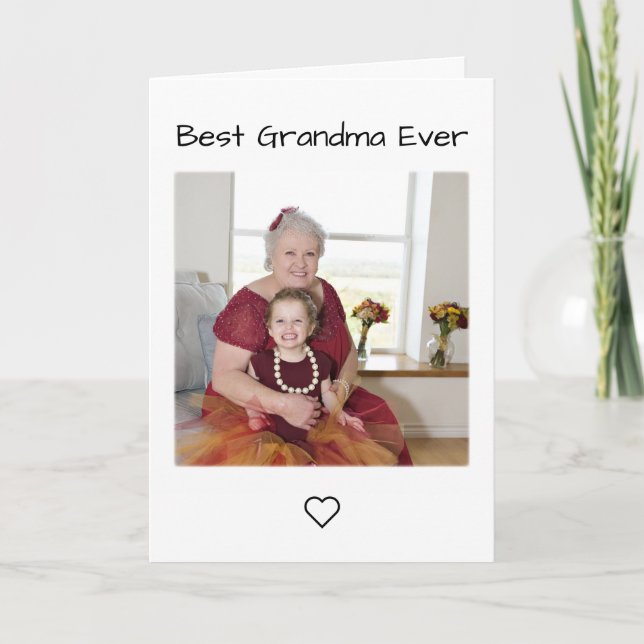 Meilleure carte de vacances pour grand-mère jamais (Devant)