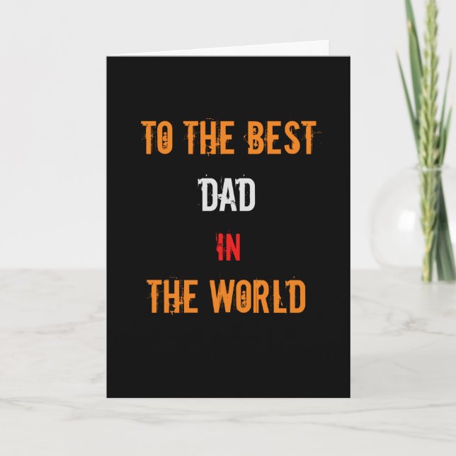 Meilleure carte de voeux Papa le monde (Devant)
