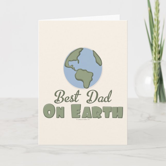 Meilleure carte de voeux Papa On Earth (Devant)
