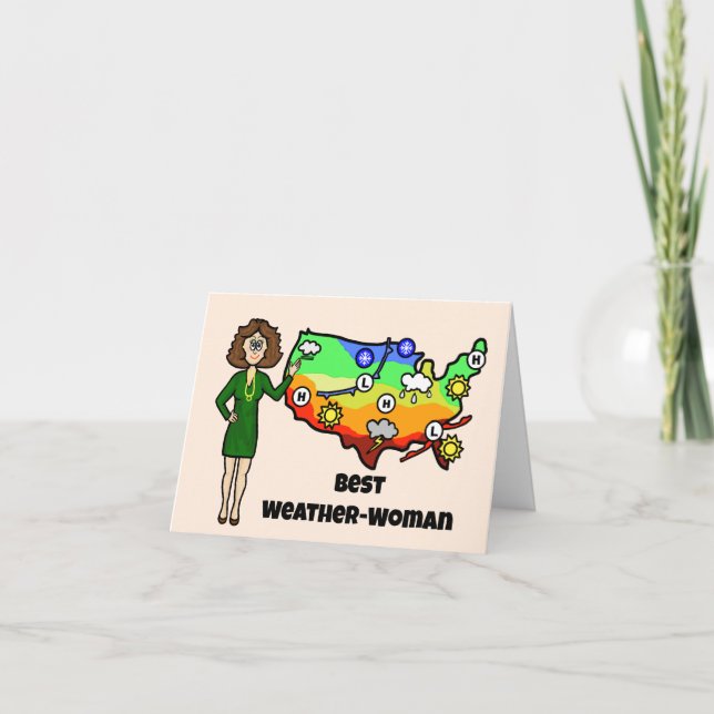 Meilleure carte de voeux pour femme météo (Devant)