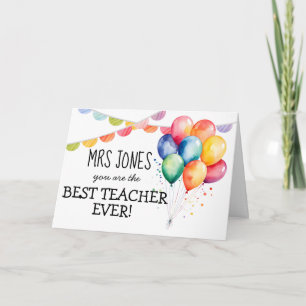 Meilleure carte d'enseignant