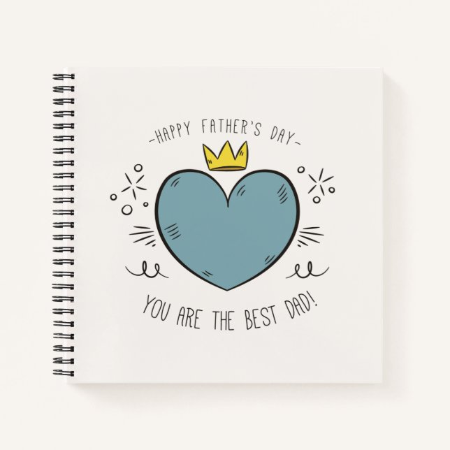 Meilleure Fête des pères papa heureux | CARNET (Devant)