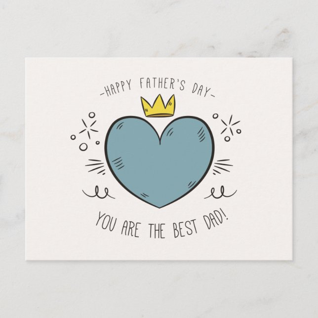 Meilleure Fête des pères papa heureux | Carte post (Devant)
