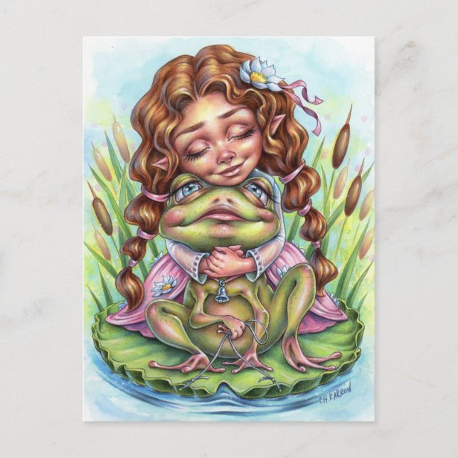 Meilleure Froggy Friend Carte Postale Elf Fairy Pr (Devant)