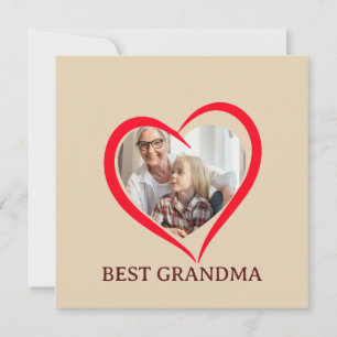 Meilleure Grand-mère Carte Plate Personnalisée Uni