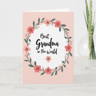 Meilleure Grand-Mère de Tous les Temps Carte Flora