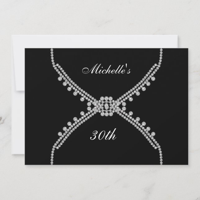 Meilleure invitation de fête d'anniversaire noire (Devant)