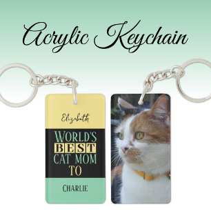 Meilleure maman chat ajouter nom photo jaune vert