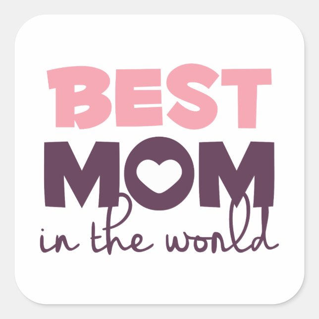 Meilleure maman dans le monde Sticker de la fête d (Devant)