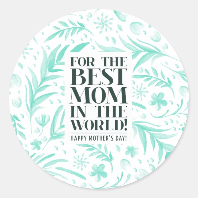 Meilleure maman dans le monde Sticker de la fête d (Devant)