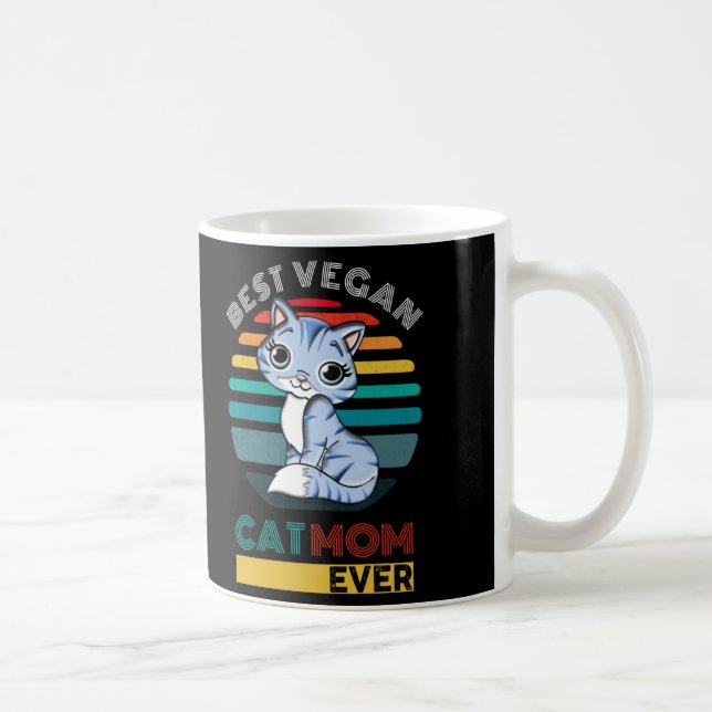 Meilleure maman de chat végétalien jamais tasse (Droite)
