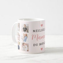 Meilleure Maman Du Monde Photo Collage Blush Pink