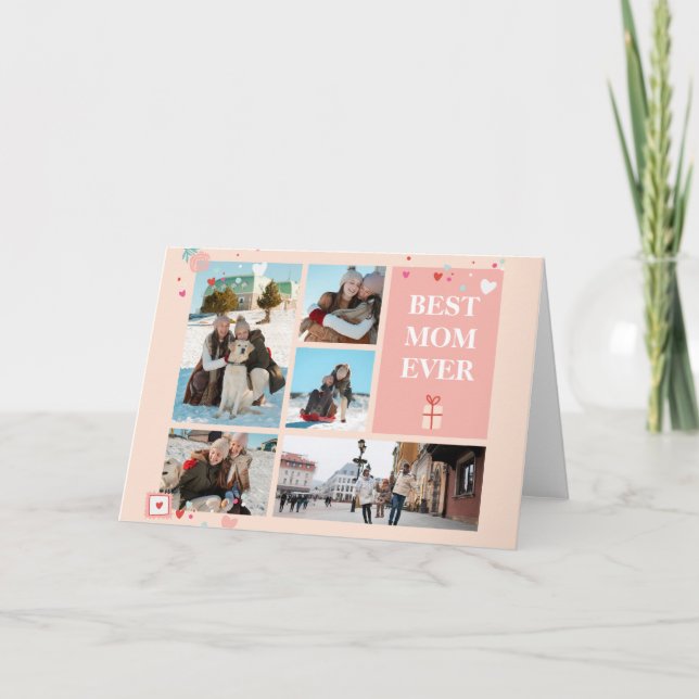 Meilleure maman Ever 5 Photo Carte Collage Fête de (Devant)