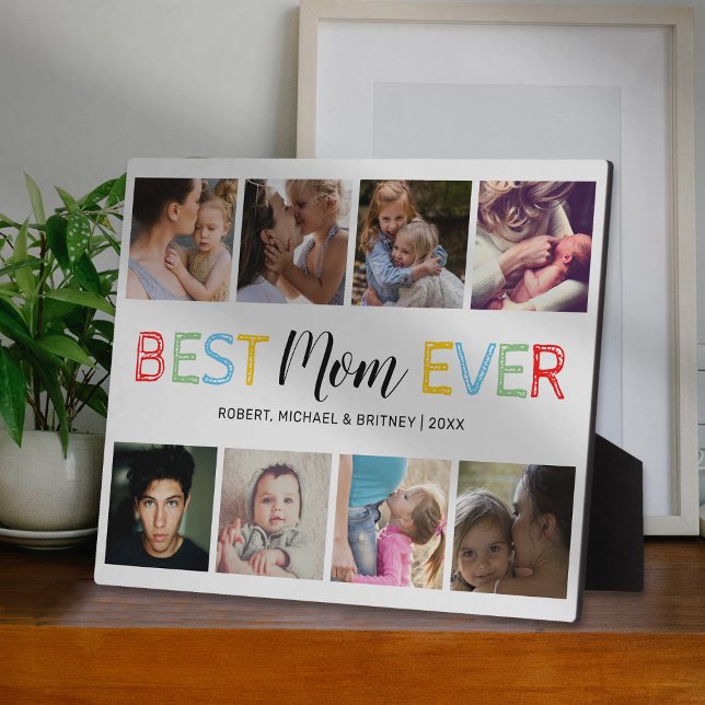Meilleure maman Ever 8 Photo Collage Plaque (Créateur téléchargé)
