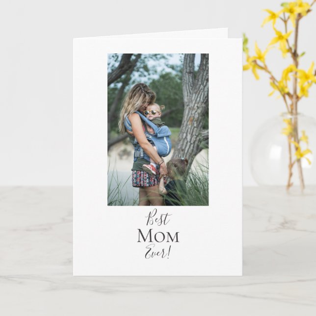 Meilleure Maman Ever ! Carte (Fleur jaune)