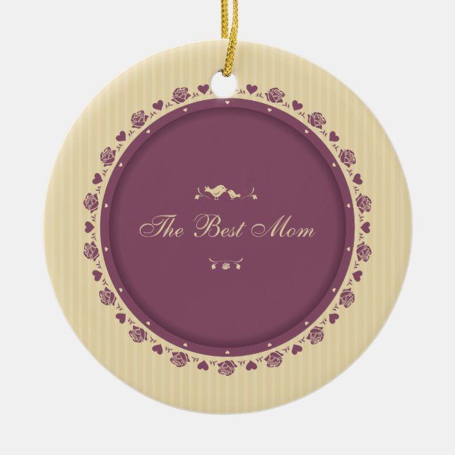 Meilleure Maman Fête Vintage des mères | Ornement (Devant)