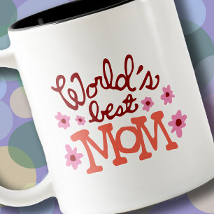 Meilleure maman Fleurs Retro Mug du monde