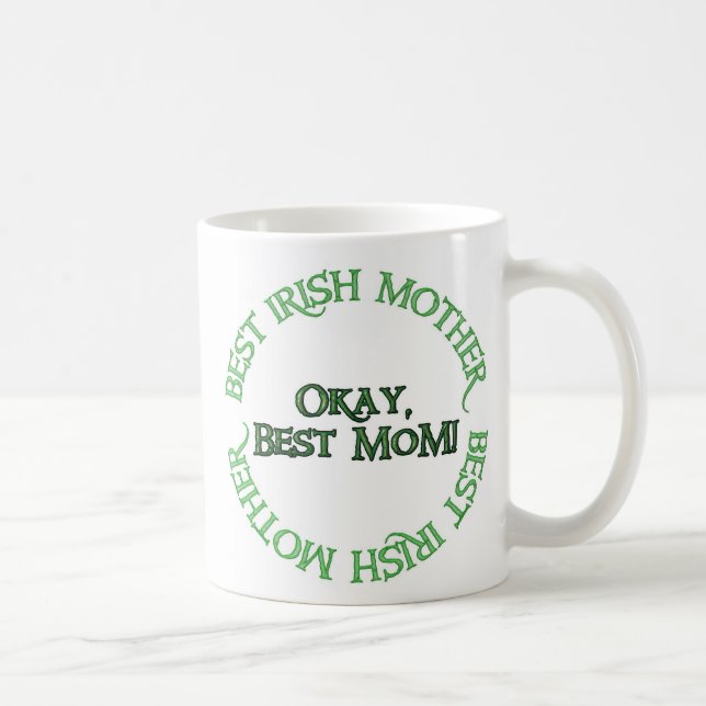 Meilleure maman irlandaise tasse à café gauche (Droite)
