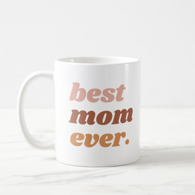 Meilleure Maman Jamais Boho Rose Photo Café Mug (Gauche)