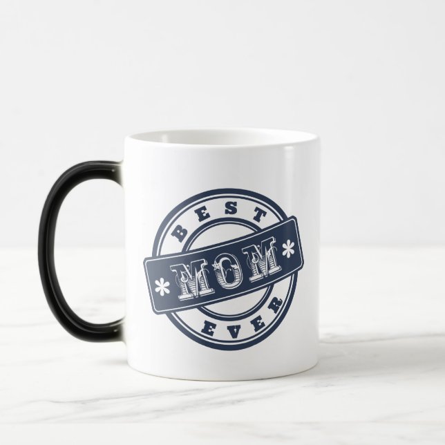 Meilleure maman jamais en caoutchouc Timbre Mug po (Gauche)