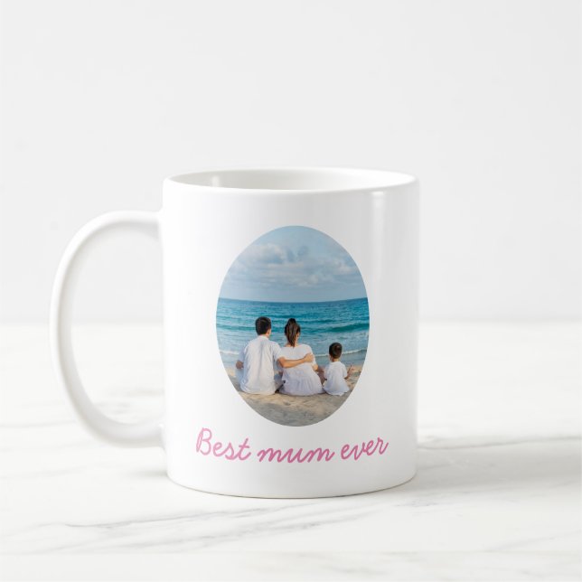 Meilleure maman jamais Mug avec photo Modern Simpl (Gauche)