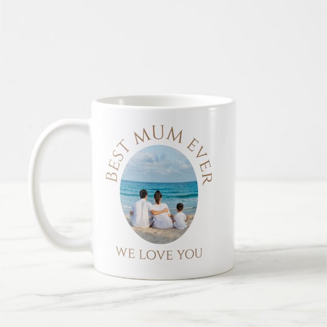 Meilleure maman jamais Mug avec photo Modern Simpl (Gauche)