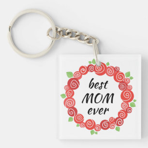 Meilleure maman jamais rousse roses portant la jou