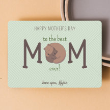 Meilleure Maman Joyeuse Cartes de Fête des Mères