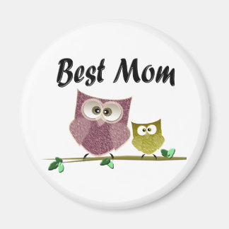 Meilleure maman, mignonne hibou art Magnet